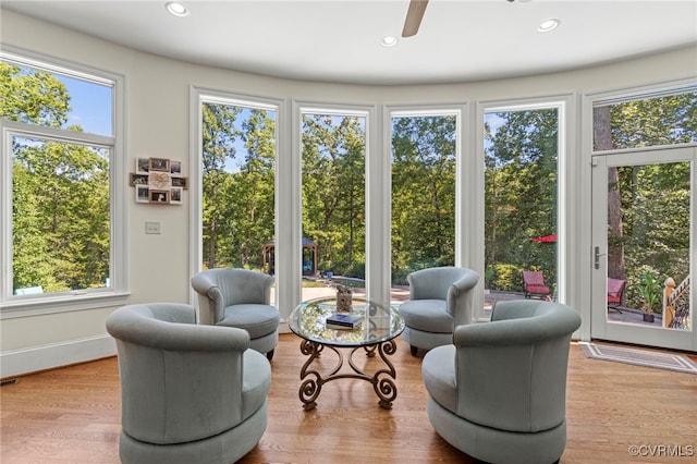 sunroom / solarium with plenty of natural light