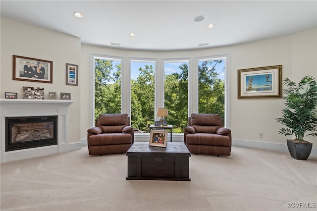 view of carpeted living room