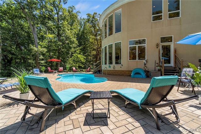 view of pool with a patio