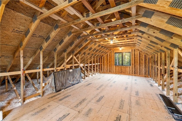 view of attic