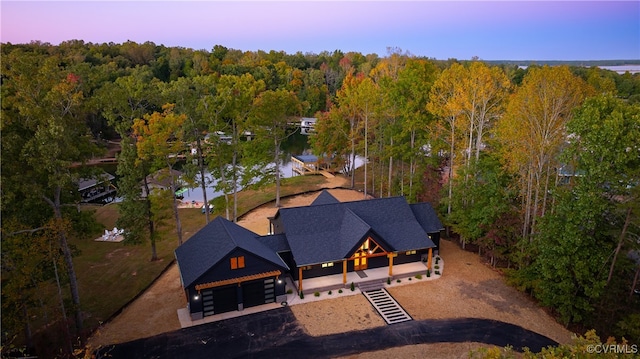 aerial view with a view of trees