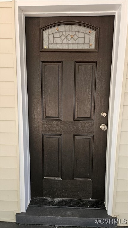 view of doorway to property