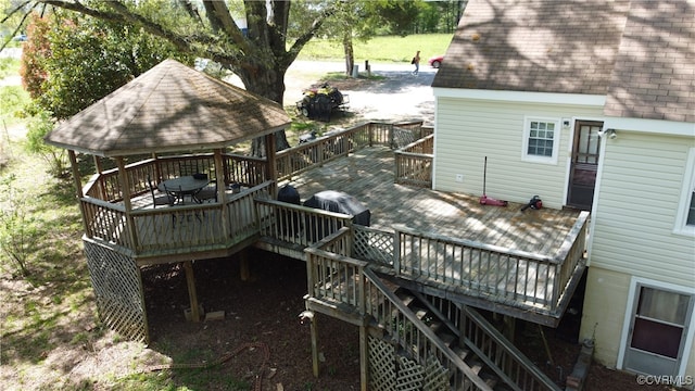 view of wooden deck