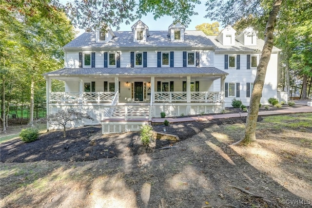 view of front of house featuring covered porch