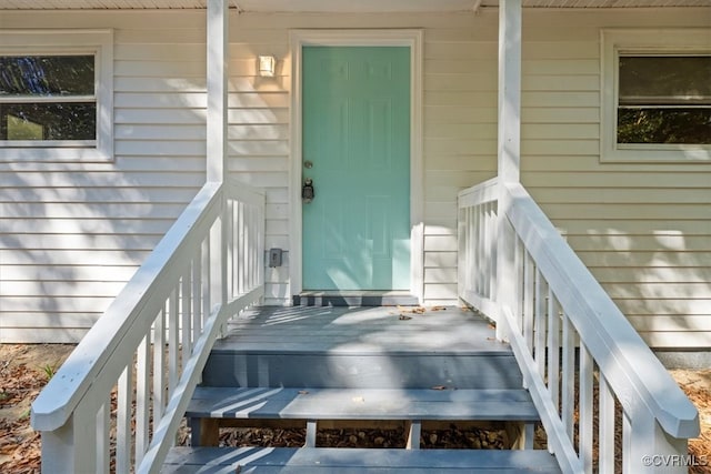 view of doorway to property