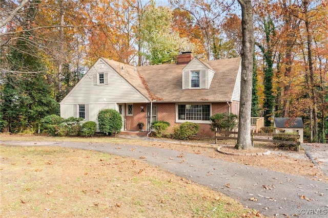 view of cape cod house