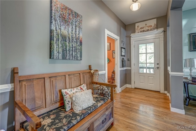 entryway featuring light hardwood / wood-style floors