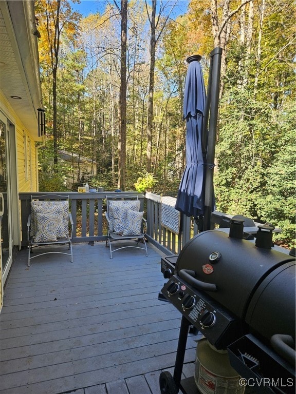 deck with grilling area