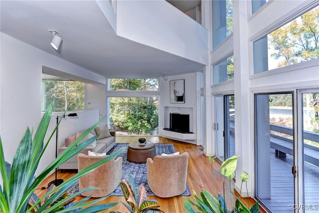 sunroom with plenty of natural light