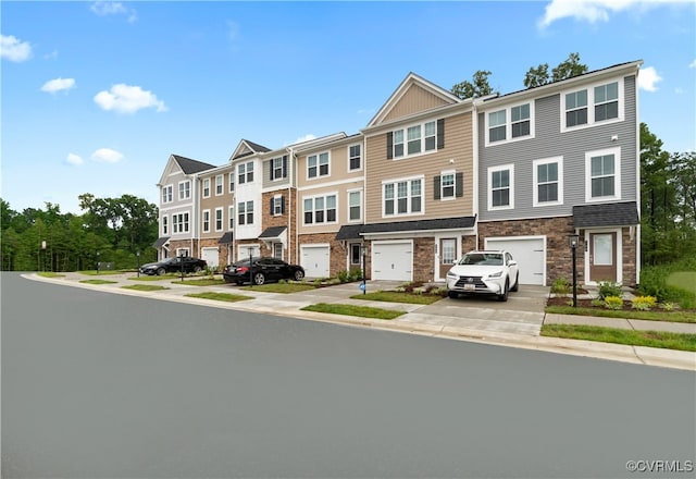 view of property featuring a garage