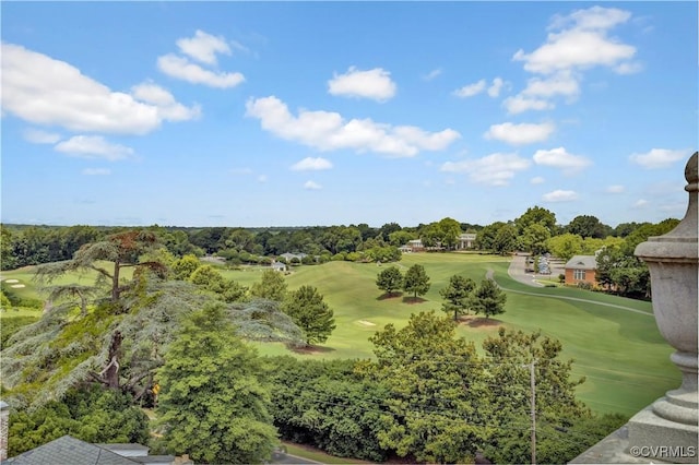 bird's eye view with golf course view