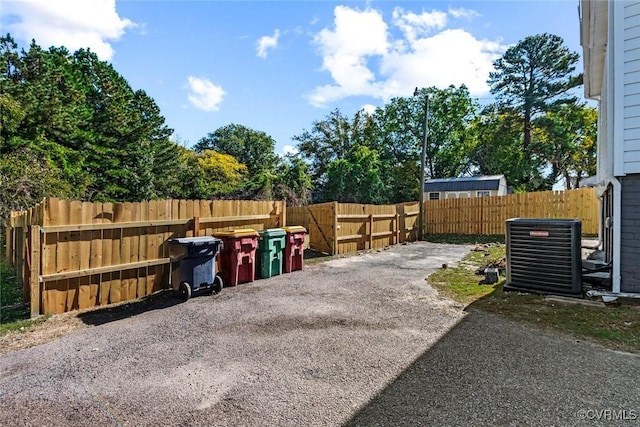 view of patio with cooling unit