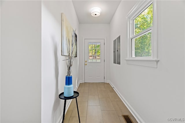 entryway featuring electric panel