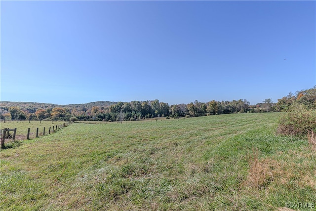 exterior space with a rural view