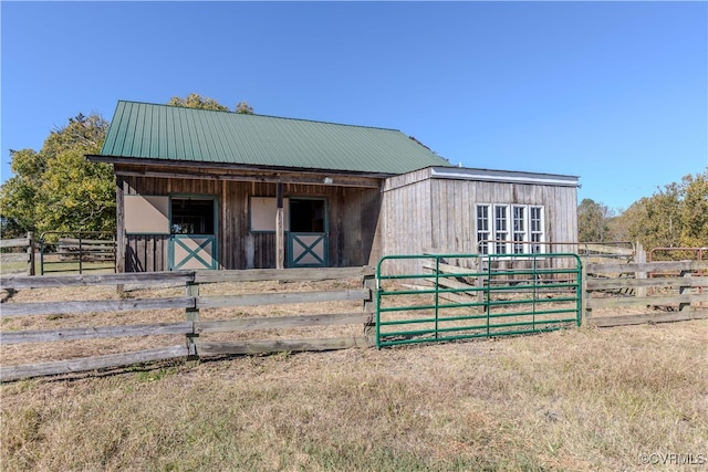 view of horse barn