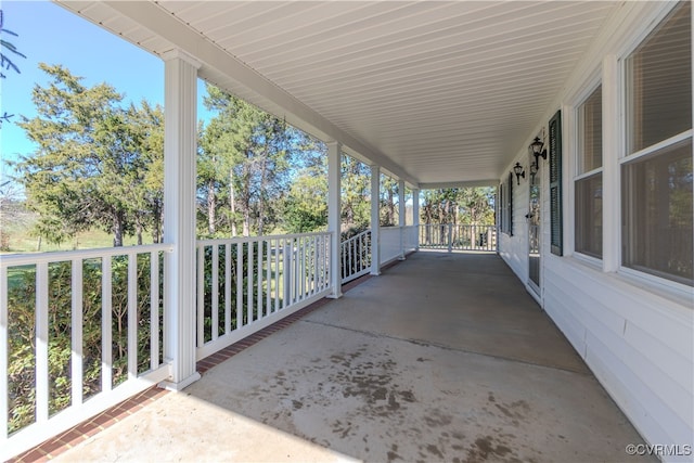 view of patio with a porch