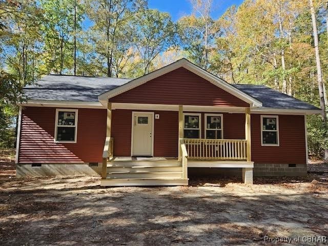 view of front of home featuring a porch