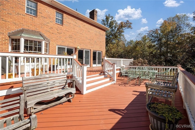 view of wooden terrace