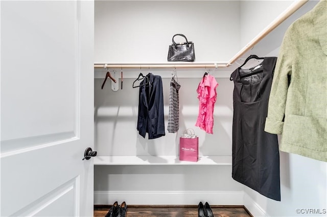 mudroom with hardwood / wood-style flooring