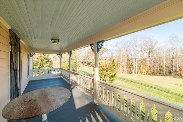 view of patio / terrace with a porch