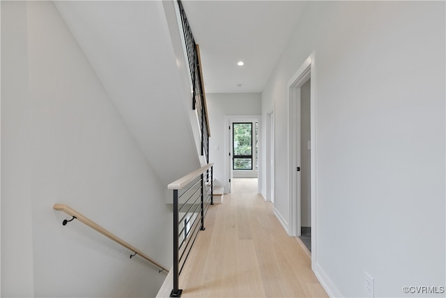 hallway featuring light hardwood / wood-style flooring