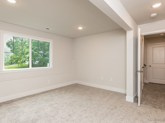 empty room with light carpet