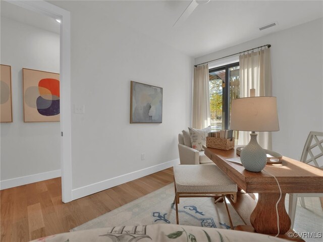 interior space featuring light hardwood / wood-style flooring