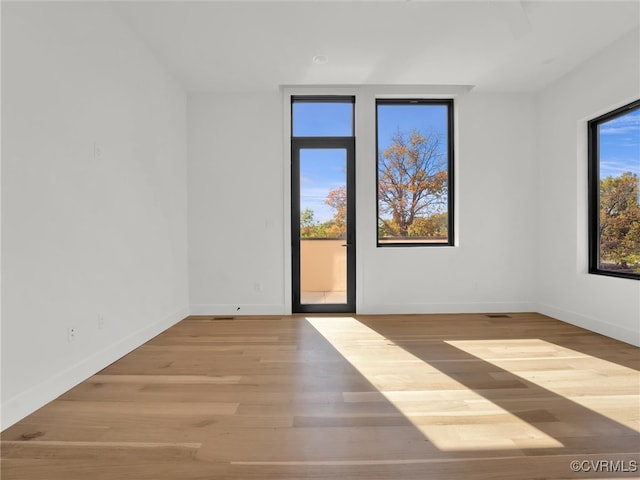 empty room featuring light hardwood / wood-style flooring