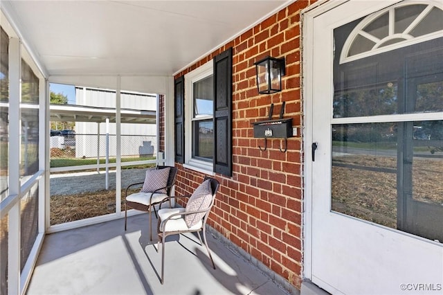 view of sunroom