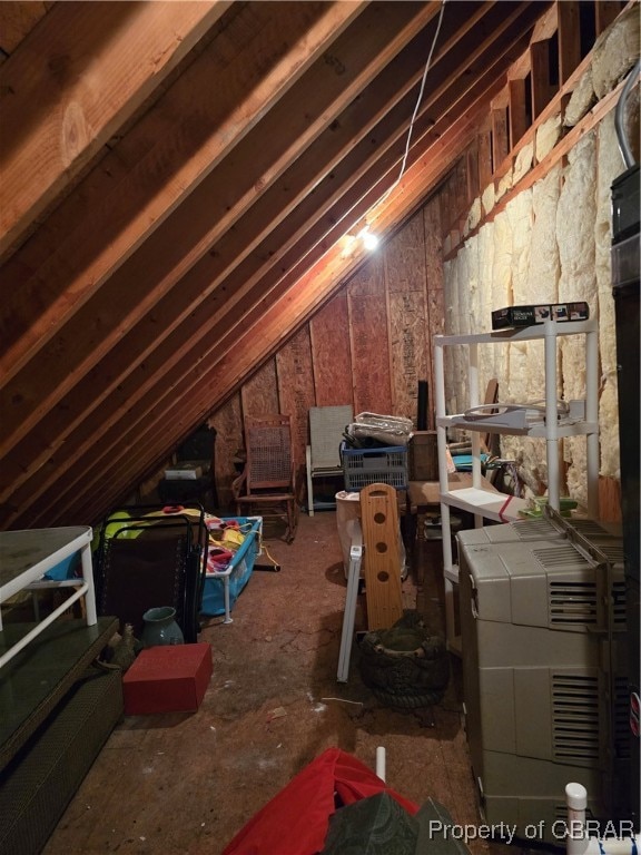 view of attic