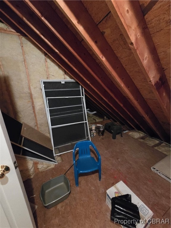 view of attic