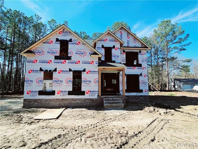 view of unfinished property