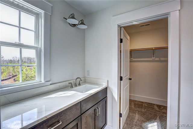 bathroom with vanity