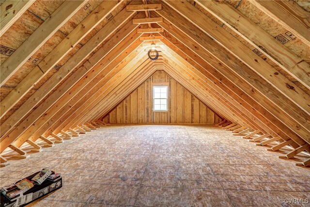 view of attic