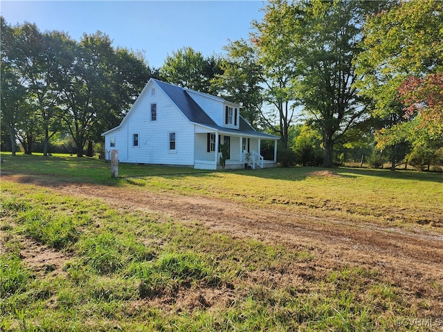 exterior space with a front lawn