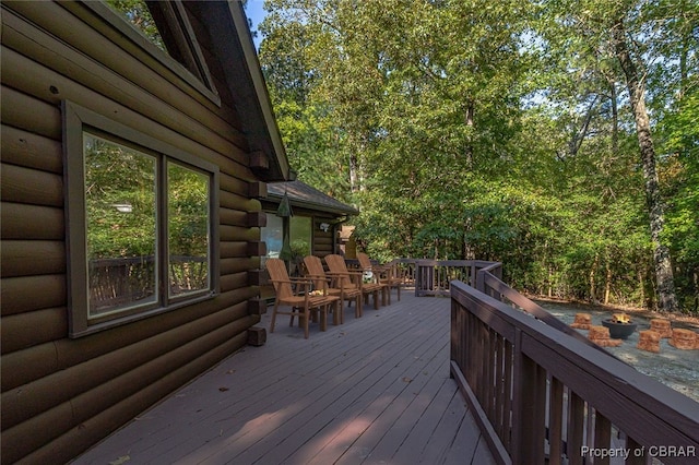 view of wooden deck