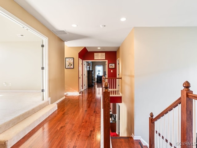 hallway featuring hardwood / wood-style floors