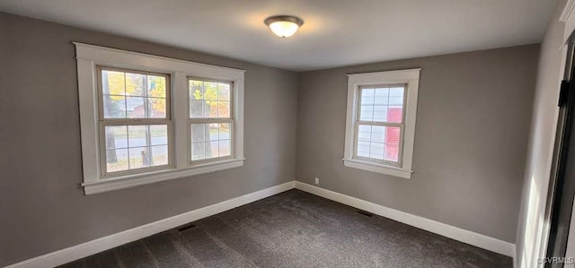 carpeted spare room with plenty of natural light