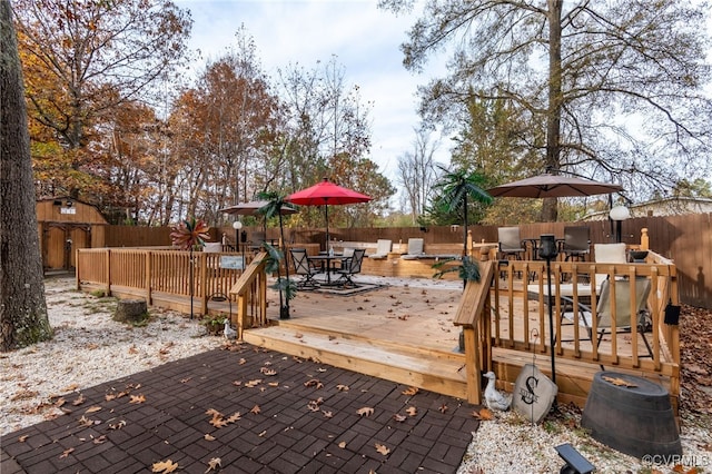 view of wooden deck