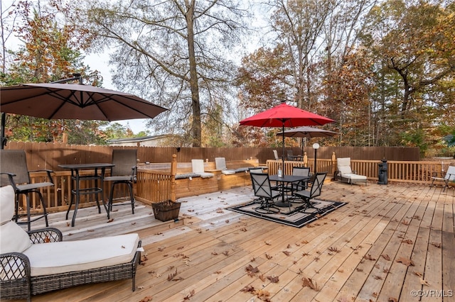 view of wooden terrace