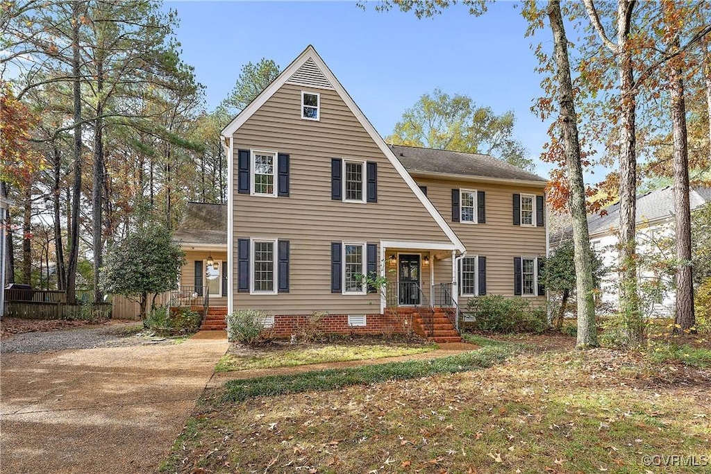 1908 Windingridge Dr, Henrico, VA 23238 - view of front of house featuring driveway and crawl space