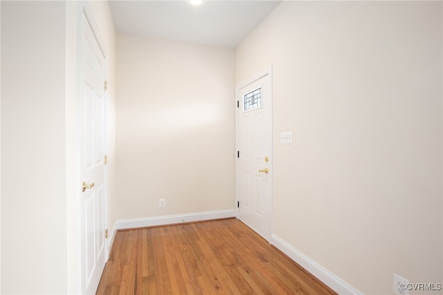 hall featuring light hardwood / wood-style floors