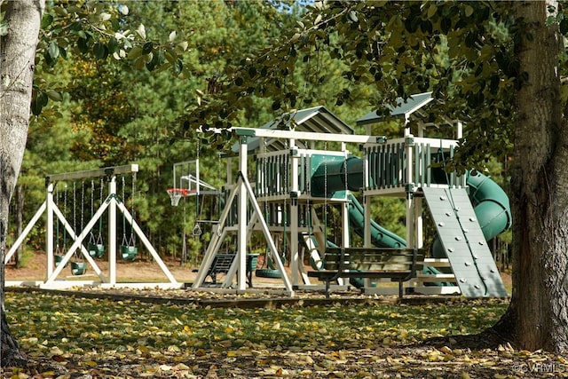 view of jungle gym