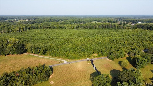 drone / aerial view with a rural view