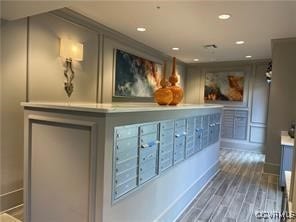 interior space featuring mail boxes