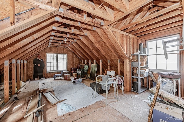 view of attic