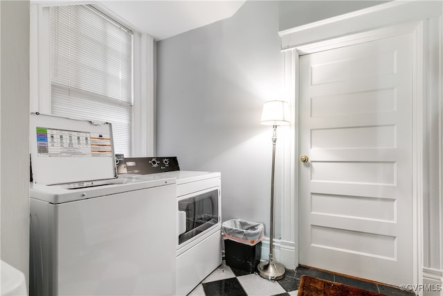 laundry room featuring washer and dryer