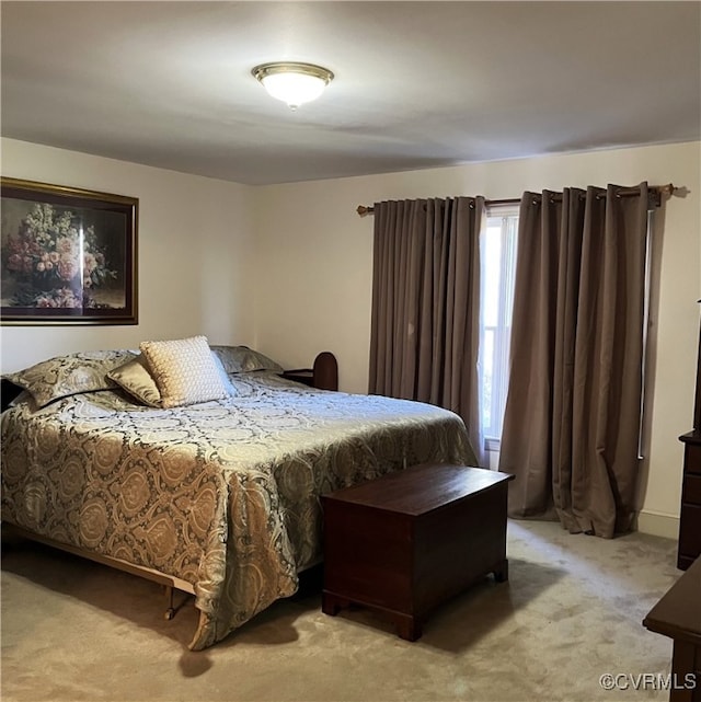 view of carpeted bedroom