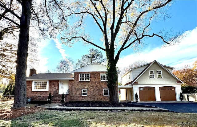 view of front of home featuring a garage