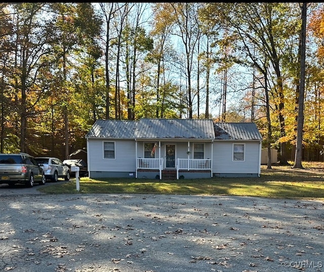 view of front of home with covered porch